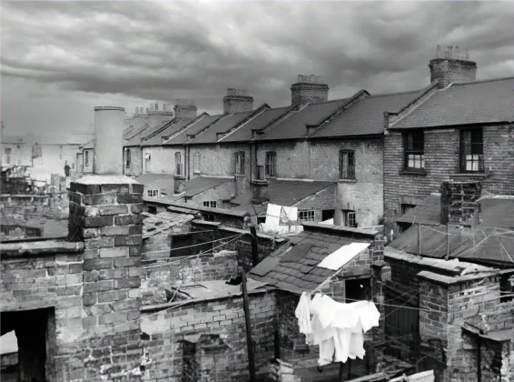The back of Warneford Terrace in Hull, where Sam was born, now demolished.