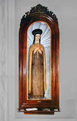 Statue of Saint Theresa with Margaret's hands in St Mary's parish church, Attard, Malta, by well-known sculptor, Marco Montebello.