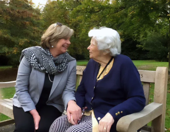 Margaret aged 88 with Linda, Tunbridge Wells, 2017.
