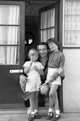 Ed with nieces Linda and Diana circa 1959.