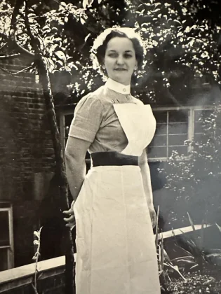 State Registered Nurse Joan Staples circa 1960.
