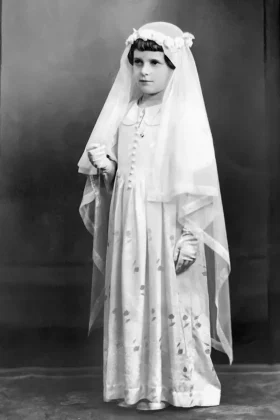 Margaret, confirmation day, Darlington 1938.